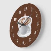 かわいい私はコーヒーバー ラージ壁時計 (傾斜)