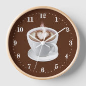 かわいい私はコーヒーバー 壁時計 (正面)