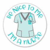 かわいい私はナースデカールシール シール (正面)