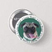 かわいい私はパグが大好き 缶バッジ (正面&裏面)