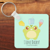 かわいい私は乳製品のおやつめカエル キーホルダー (正面)