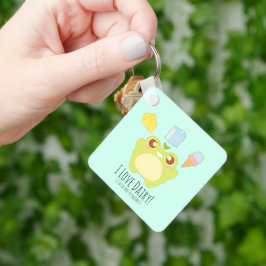 かわいい私は乳製品のおやつめカエル キーホルダー