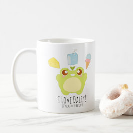 かわいい私は乳製品のおやつめカエル コーヒーマグカップ