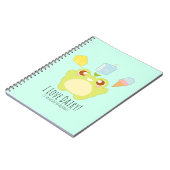 かわいい私は乳製品のおやつめカエル ノートブック (左側)