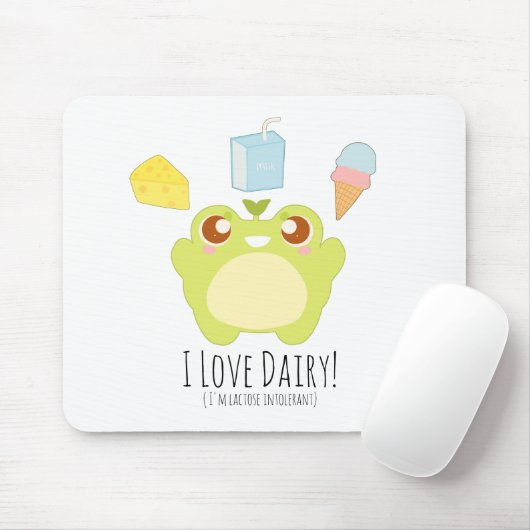 かわいい私は乳製品のおやつめカエル マウスパッド (マウス)