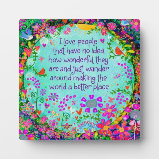 かわいい私は人々を感動的かわいらしおもしろい フォトプラーク (正面)