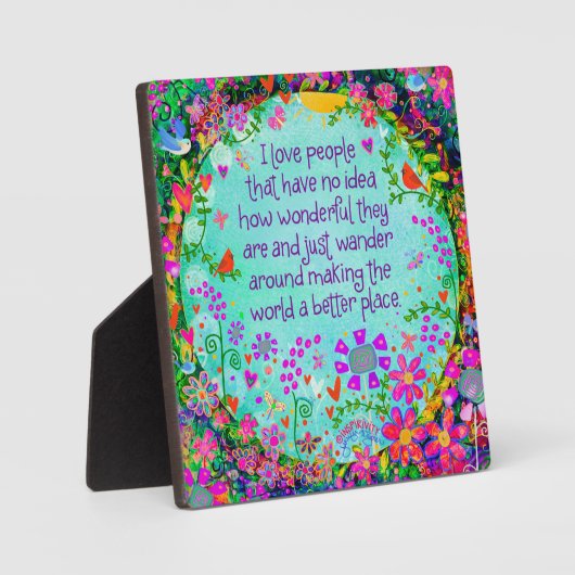 かわいい私は人々を感動的かわいらしおもしろい フォトプラーク (正面)