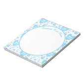 かわいい私は夏の青いハート帆船ヒトデ大好き ノートパッド (回転)