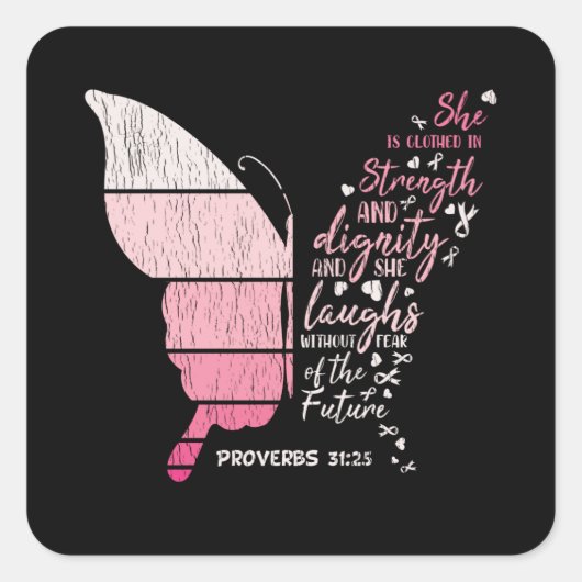 かわいい私は嵐の乳がん戦士の生存者 スクエアシール (正面)