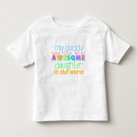 かわいい私は幼児のためのパパのシャツが大好き トドラーTシャツ (正面)