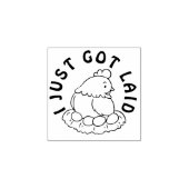 かわいい私は得卵のスタンプを置いた ラバースタンプ (インプリント)