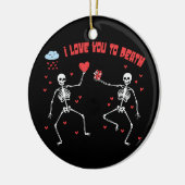 かわいい私は死ぬバレンタインデーのバレンタインデー セラミックオーナメント (左)