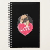 かわいい私は盗むハートパグ |バレンタインデーの贈り物 プランナー手帳 (正面)