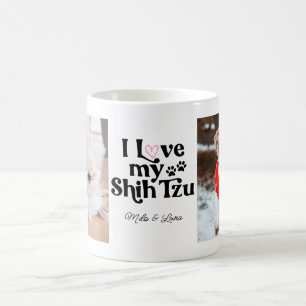 かわいい私は私のシーズー(犬)Tzu犬2写真テンプレート コーヒーマグカップ