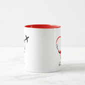 かわいい私は私のパイロット、飛行機&ハート、バレンタイン大好き マグカップ (中央)