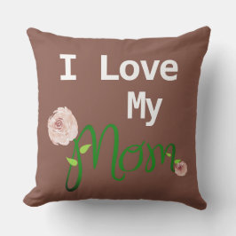 かわいい私は私の母ピンクのバラ屋外の枕を愛する アウトドアクッション