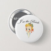 かわいい私は花嫁の女性だけのパーティーのブライダルシャワーです 缶バッジ (正面&裏面)