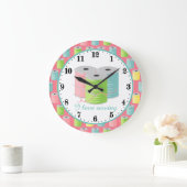 かわいい私は裁縫ルームのデコールが好き ラージ壁時計 (ホーム)