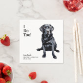 かわいい私もラブラドールリトリエバードッグ結婚ズ スタンダードカクテルナプキン (インサイチュ)