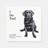 かわいい私もラブラドールリトリエバードッグ結婚ズ スタンダードカクテルナプキン (正面)