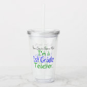 かわいい私を怖がらせることができない私は1年生の先生 アクリルタンブラー (正面)