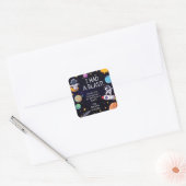 かわいい私ブラスト宇宙テーマ任意の年齢誕生日 スクエアシール (封筒)