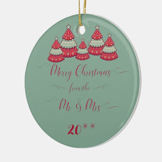 かわいい私達の初めてのクリスマスは一緒に飾ります セラミックオーナメント (左)