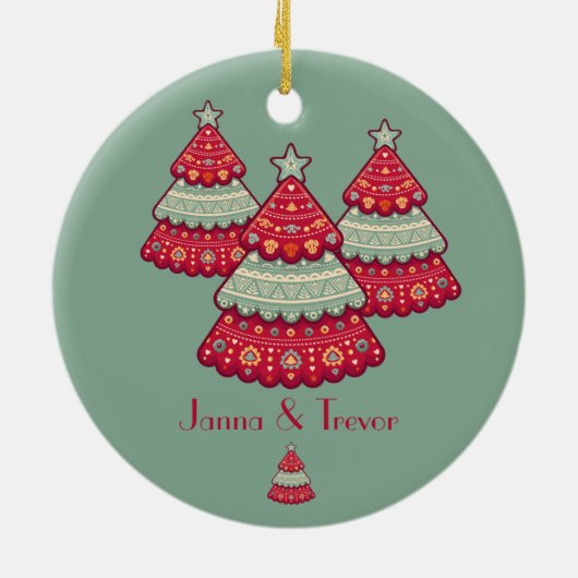 かわいい私達の初めてのクリスマスは一緒に飾ります セラミックオーナメント (裏面)