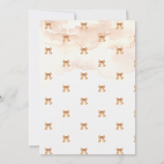 かわいい秋かぼちゃの幽霊ボウブーブベイビーシャワー 招待状 (裏面)