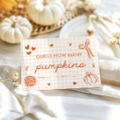 かわいい秋かわいこちゃんパイ推測どのように多くのカボチャのゲーム エンクロージャーカード