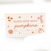 かわいい秋かわいこちゃんパイ推測どのように多くのカボチャのゲーム エンクロージャーカード