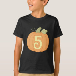 かわいい秋のかぼちゃ 5歳の誕生日 | ハロウィンパーティー Tシャツ