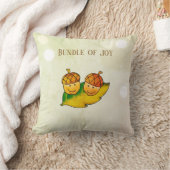 かわいい秋のどんぐり Bundle of Joy 双子の赤ちゃんのベビーシャワー クッション (ブランケット)
