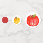 かわいい秋のアップルキッド誕生パーティー紙吹雪 コンフェッティ (正面)