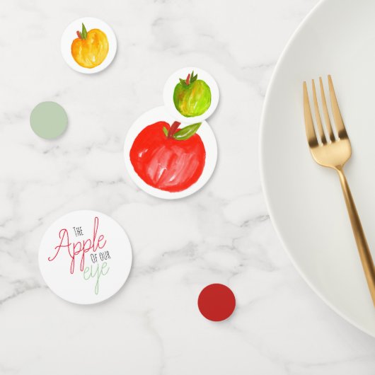 かわいい秋のアップルキッド誕生パーティー紙吹雪 コンフェッティ (グループ)