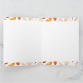 かわいい秋のカボチャと葉っぱの魔除け人形 カード (内部)