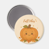 かわいい秋のカボチャ マグネット (正面/裏面)