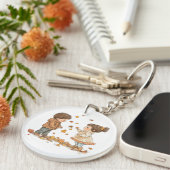 かわいい秋のキッズプレイタイム キーホルダー (正面右)