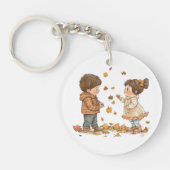 かわいい秋のキッズプレイタイム キーホルダー (正面)