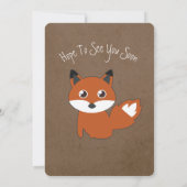 かわいい秋のキツネのベビーシャワーの招待状 招待状 (裏面)