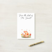 かわいい秋のキツネポストイットノート ポストイット (デスク上)