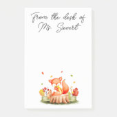 かわいい秋のキツネポストイットノート ポストイット (正面)