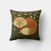 かわいい秋のキツネ クッション (裏面)