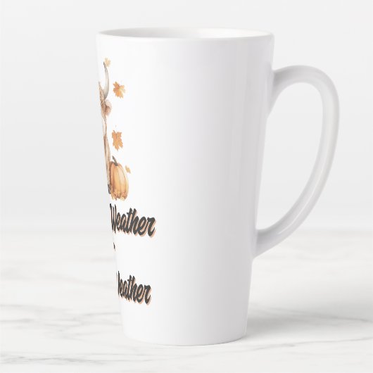 かわいい秋のハイランドカウズ カフェラテマグ (右)