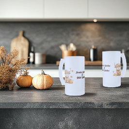 かわいい秋のハイランドカウズ フロストグラスビールジョッキ