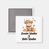 かわいい秋のハイランドカウズ マグネット (正面/裏面)