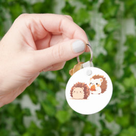 かわいい秋のハリネズミ – かわいい秋森林動物 キーホルダー