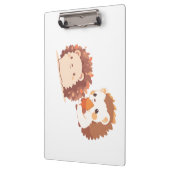かわいい秋のハリネズミ – かわいい秋森林動物 クリップボード (左)
