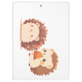 かわいい秋のハリネズミ – かわいい秋森林動物 クリップボード (裏面)