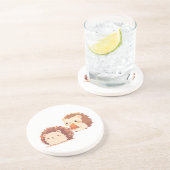 かわいい秋のハリネズミ – かわいい秋森林動物 コースター (側面)